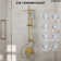 Wall Mount Pressure-Balanced Shower System,10"Rainfall Shower Head with Slider Bar Handheld Spray