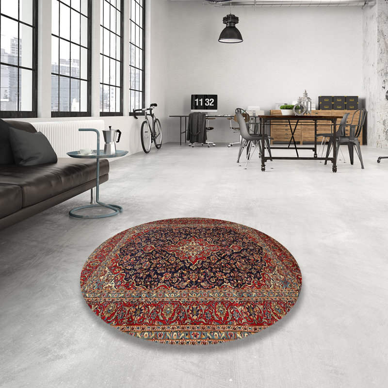 Saige Oriental Indoor Rug, Round 6'