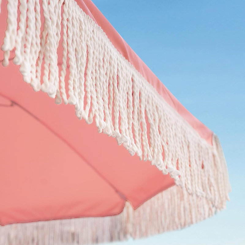 Parasol de plage 6 "avec manivelle Luceille, Rose