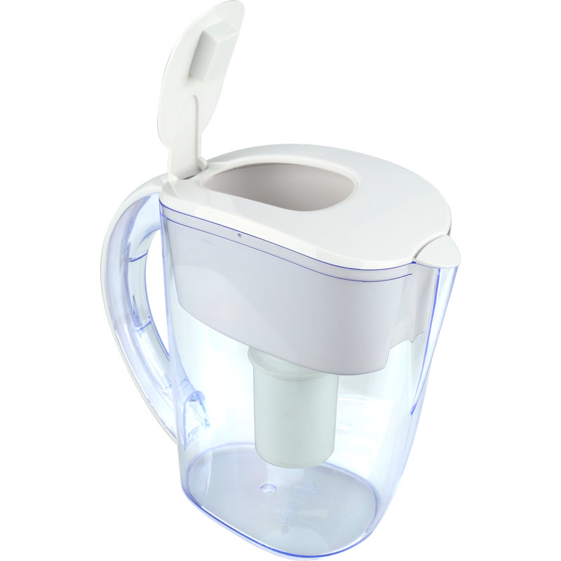 Blue Water Pitcher With Filter, White