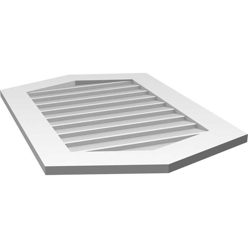 Ventilé vertical à pignon vertical 4/12 po, H 36 po x l 24 po x P 1 po