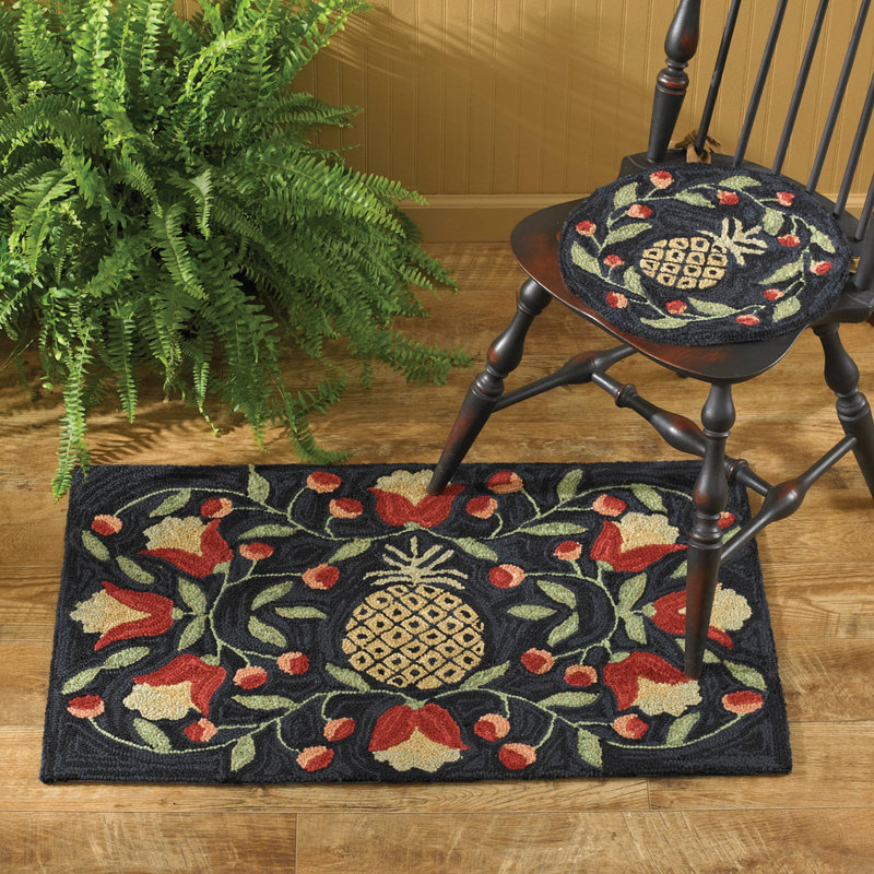 Tapis crocheté ananas