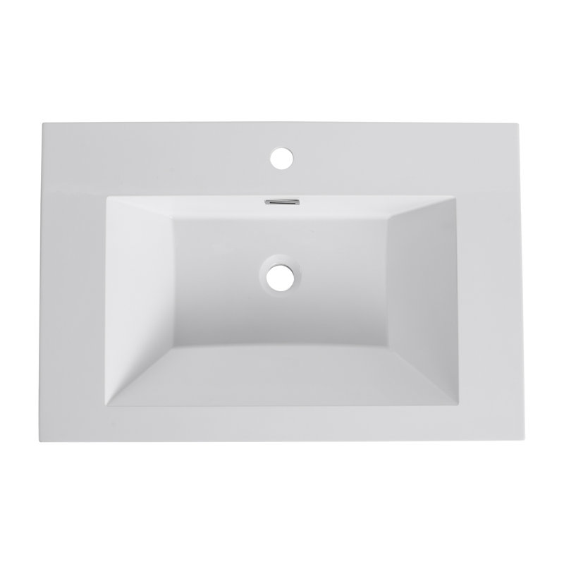 Lavabo de salle de bain 30 po en résine