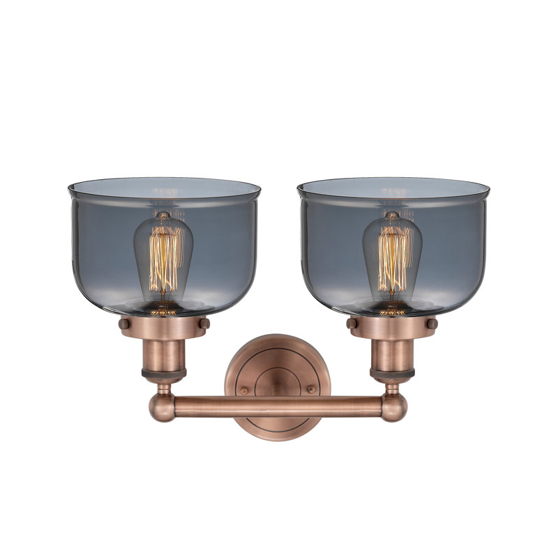 Arlester 2 - Light Dimmable Vanity Light, Antique Copper, Plated Smoke