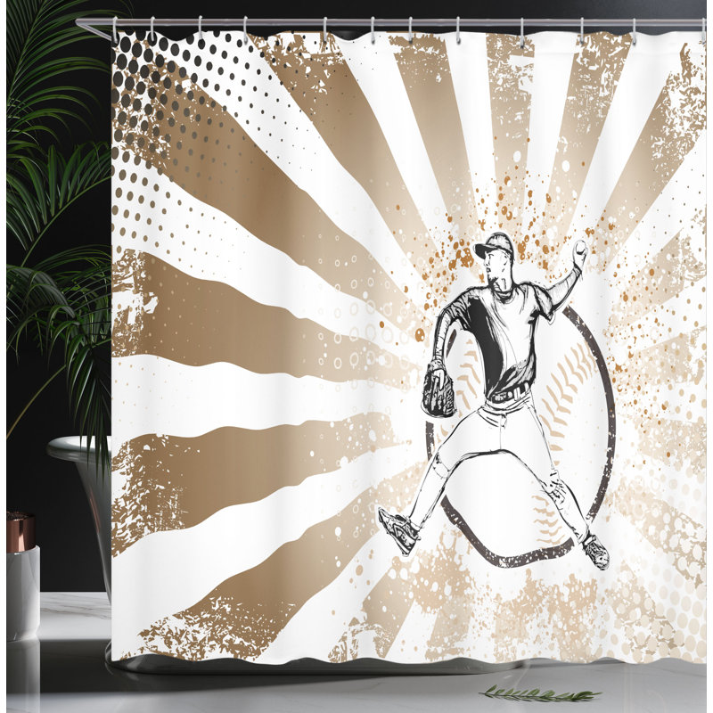Shower Curtain with Hooks Included, 84"H x 69"W