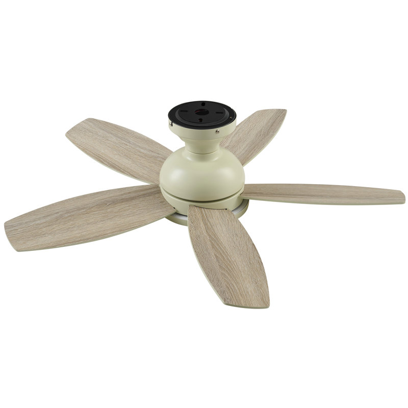 Ventilateur de plafond encastré 36 po avec lumière DEL et télécommande, Ivoire ivoire