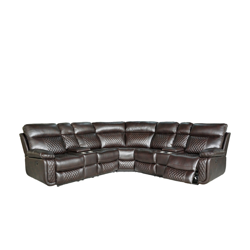 Canapé modulaire inclinable 3 pièces Infinity, Brun