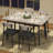 5-Piece Dining Table Set with Upholstered Chairs – Wooden Kitchen Table & Metal Frame, Smooth Edge, Space-Saving Design for Dining Room, Apartment-296196536-296196538