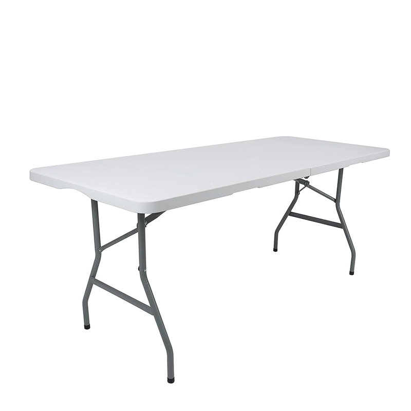 Rectangular Metal Outdoor Picnic Table , 180cm W 70cm D