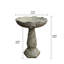 Bain d'oiseaux et mangeoire amovible de 59 cm (23,23 po), support en résine sur pied, pour l'extérieur (jardin, terrasse, cour, pelouse).