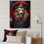 Portrait de lion majestueux, roi antique I - impression