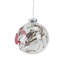 Ornement de Noël boule en verre 4 po Red Cardinals