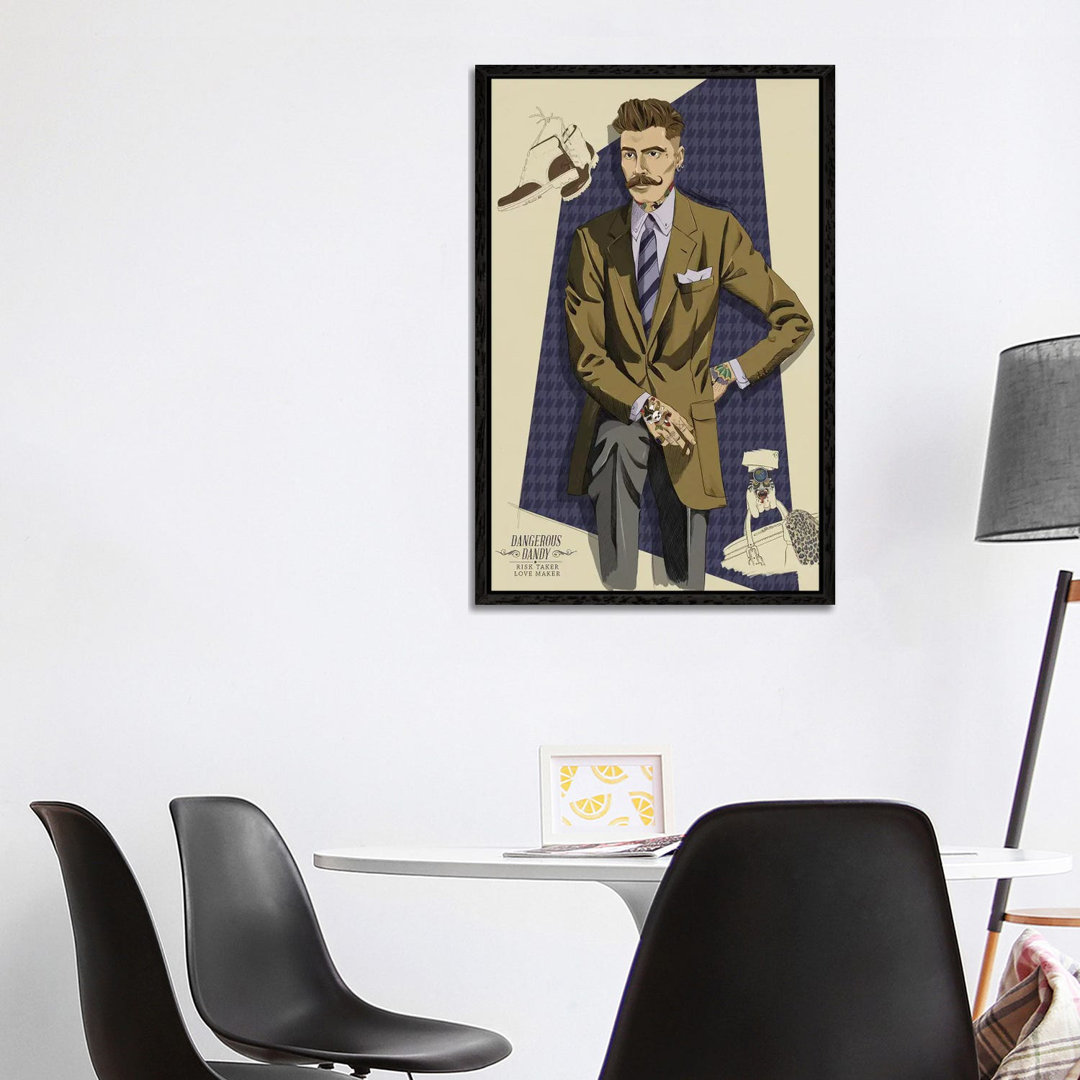 Dangerous Dandy von 5by5collective - Galerie-umwickelte Leinwand Giclée auf Leinwand