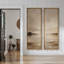 Paysage lacustre minimaliste beige chaud – Ensemble de 2 impressions d'art encadrées sur toile 60 po x 20 po x 2-134804015-134804013