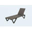 Ensemble de 2 chaises longues d'extérieur en osier avec roulettes et cadre réglable en aluminium 5 positions