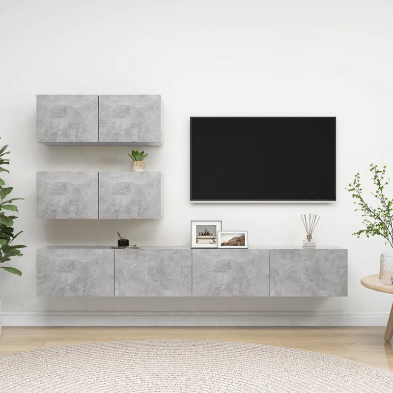 Azavion Entertainment Centre for TVs up to 43", Concrete Grey