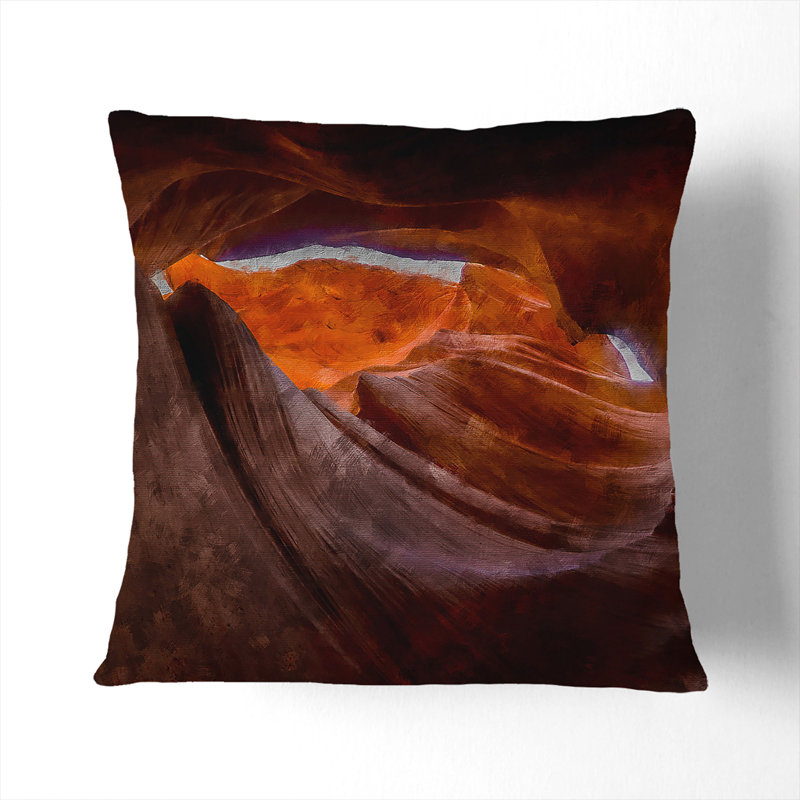Sandstone in Antelope Canyon Vol.2 Scatter Cushion, 40cm H x 40cm W x 15cm D, Black