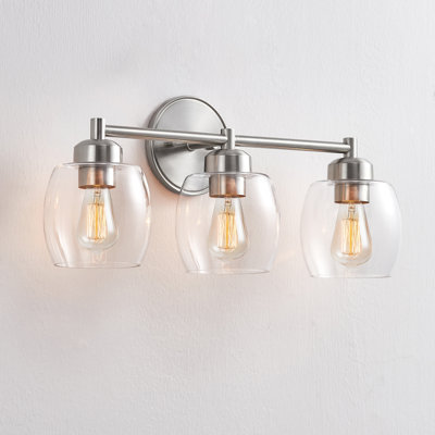 Dimmable Bathroom Vanity Light With Glass Shade