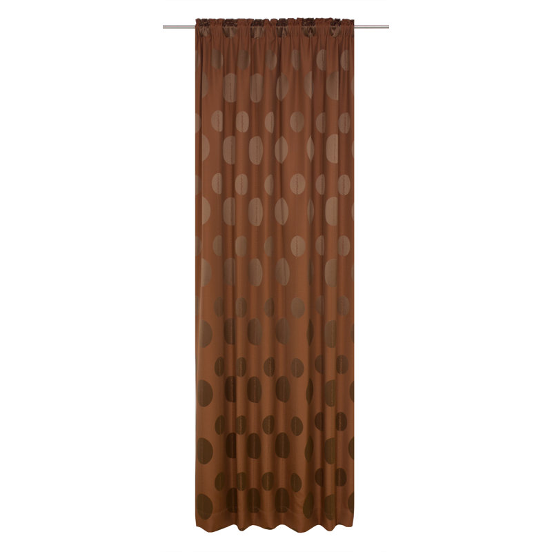 PeoPles Pencil Pleat Room Darkening Single Curtain, 135cm Width x 175cm Drop, Brown