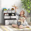 Tsakig Zoomie Kids Storage Unit with 6 Fabric Bins Bedroom 63 x 30 x 66cm Grey