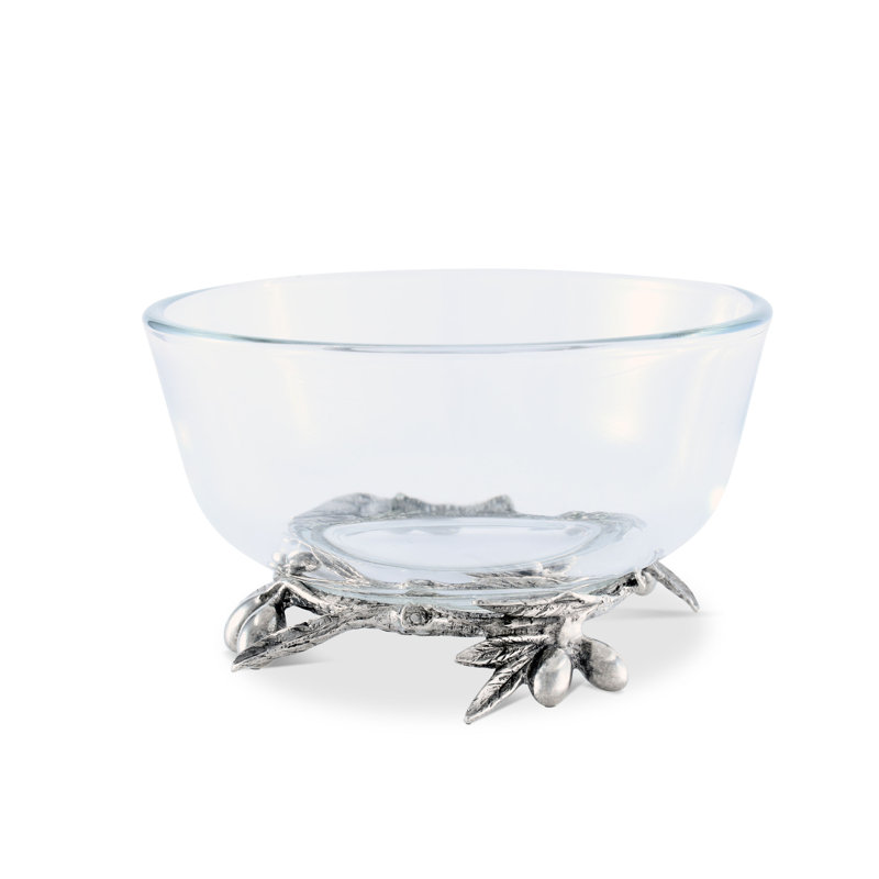 Olive Grove Glass Dessert Bowl