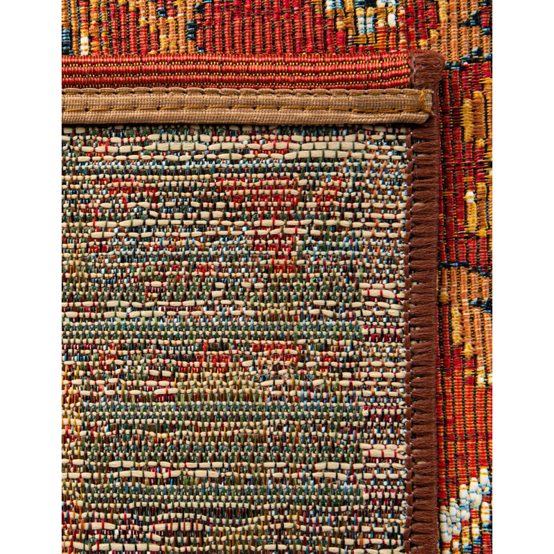 Outdoor Traditional Area Rug, Runner 2' x 5'1"