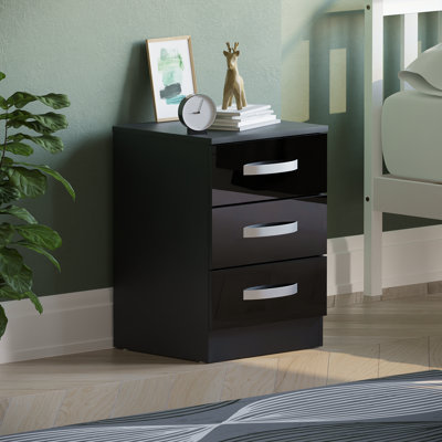 Arkadij 3 Drawer Fronts Bedside Table
