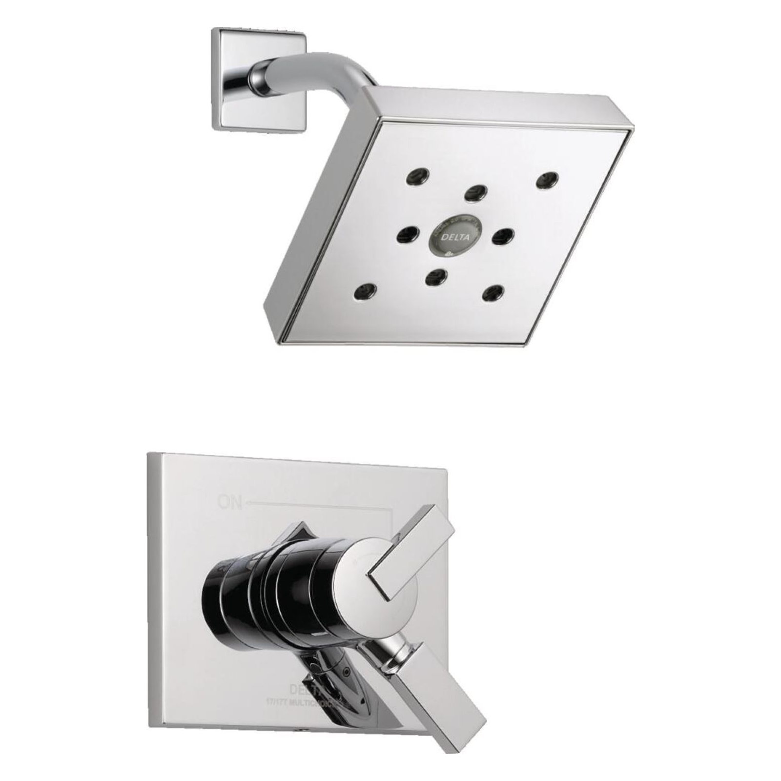 Vero Pressure-Balanced Shower Faucet Trim with Lever Handles and H2okinetic Technology, Chrome
