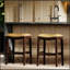 Julian 31In. H Tabouret de bar en bois avec siège en similicuir-1028114314-1028114423