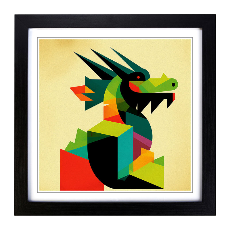 Single Picture Frame Print on Wood, Black