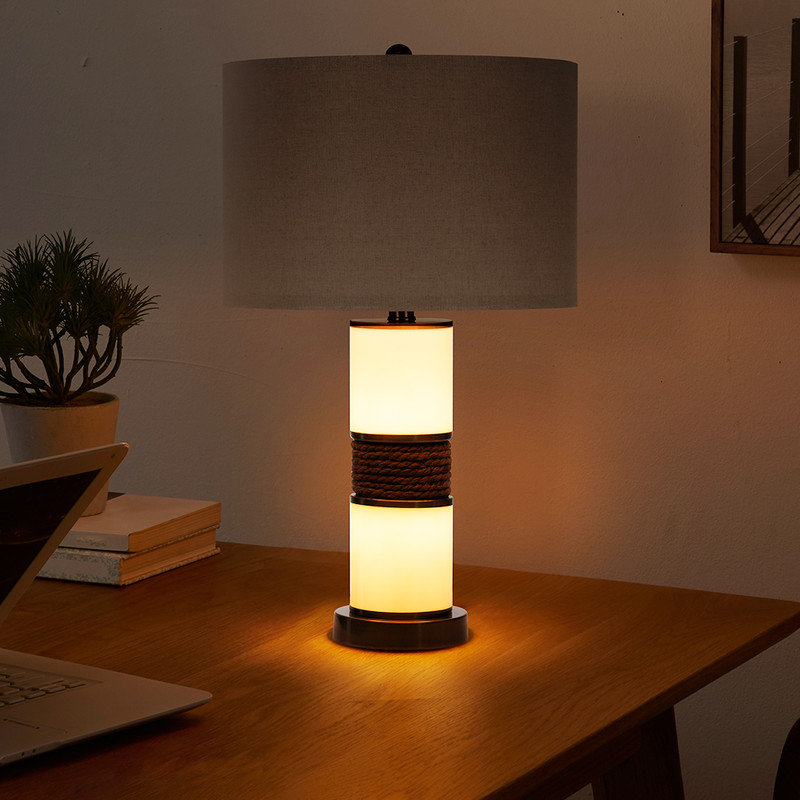 Table Lamp Set of 2 for Bedroom, Bedside Table Lamps with 3 Lighting Modes for Nightstand