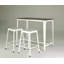 Tabouret de comptoir en métal thermolaqué blanc, ensemble de 2