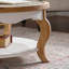 Table basse ronde en bois avec tablette