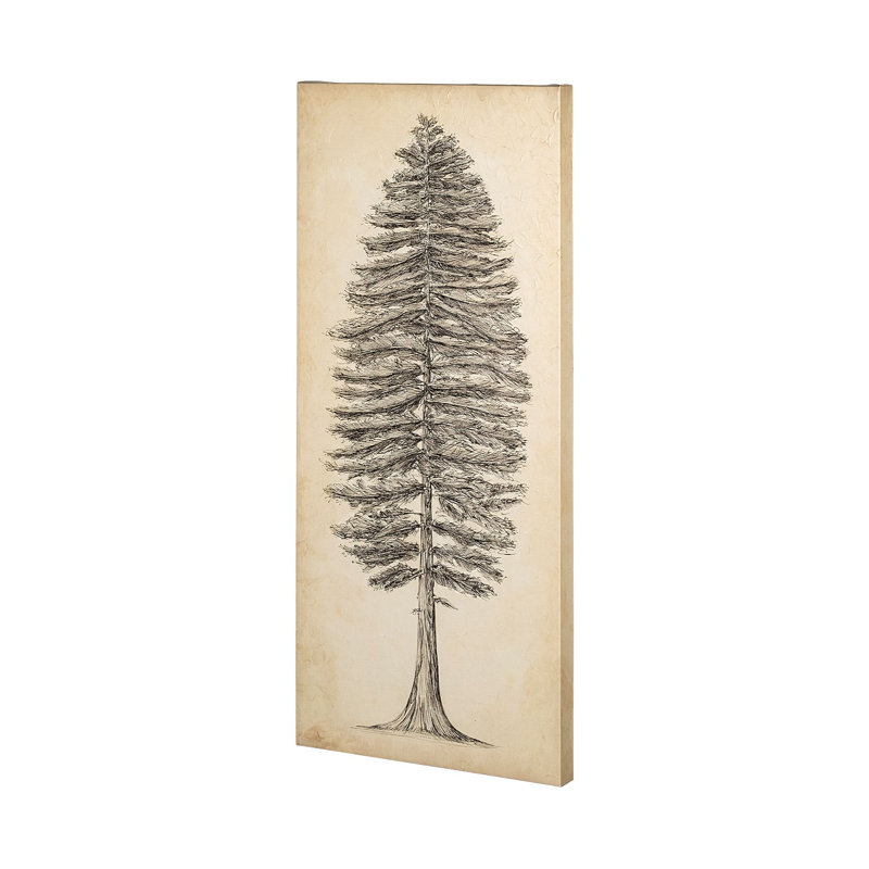 Toile texturée embelli à la main Pacific North West, H 73 po x l 32 po x P 1,5 po