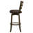 Fenster Dark Brown Wood Pub Height Swivel Bar Chair