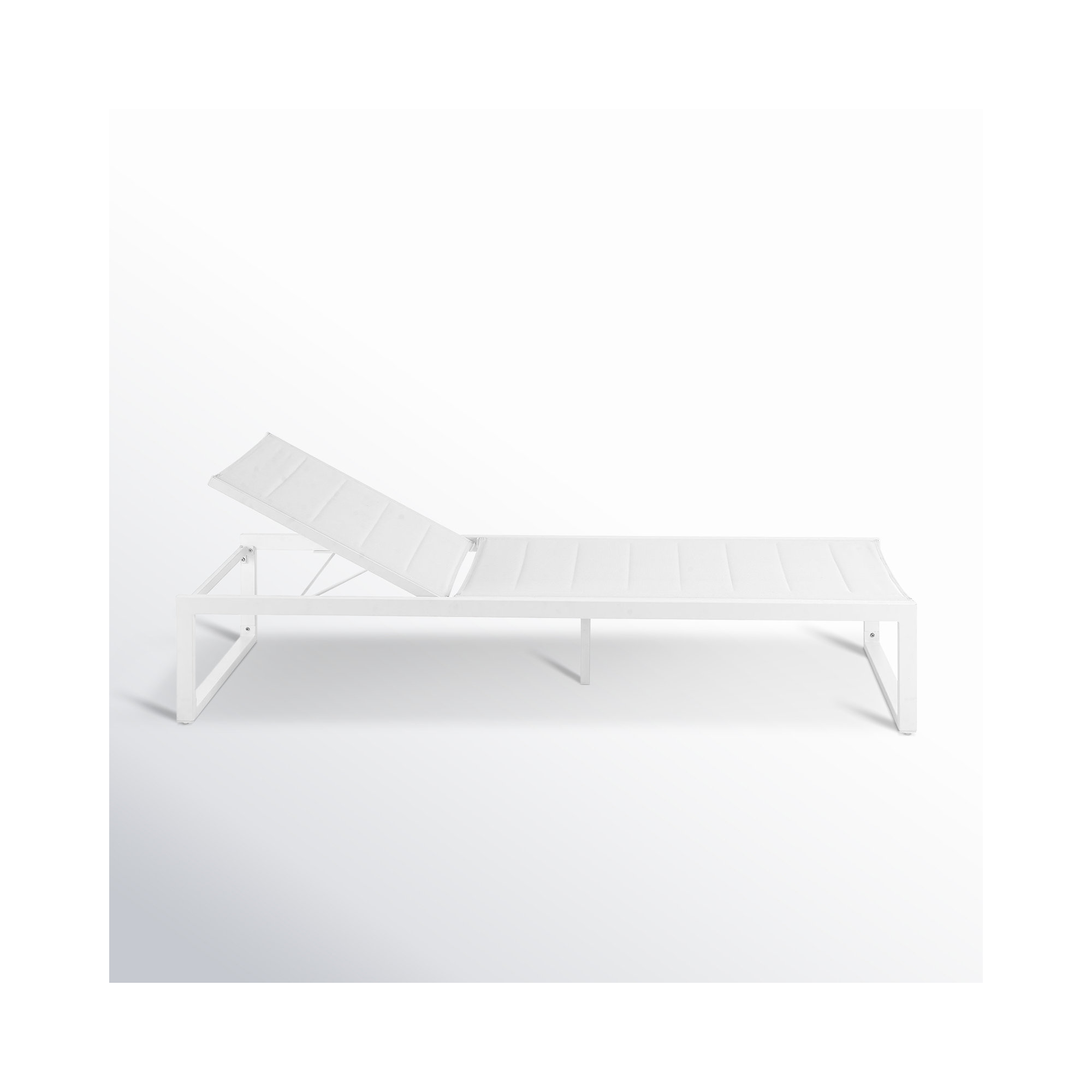 Armando Outdoor Aluminum Chaise Lounge, White