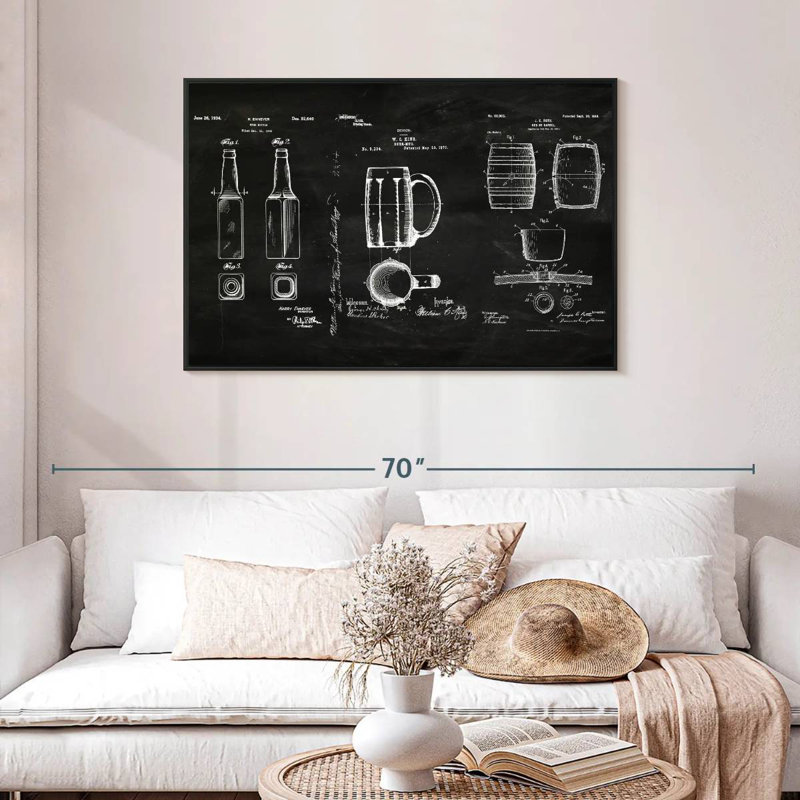 Yarlin Beer Compilation BW Patent, 29" H x 43" W