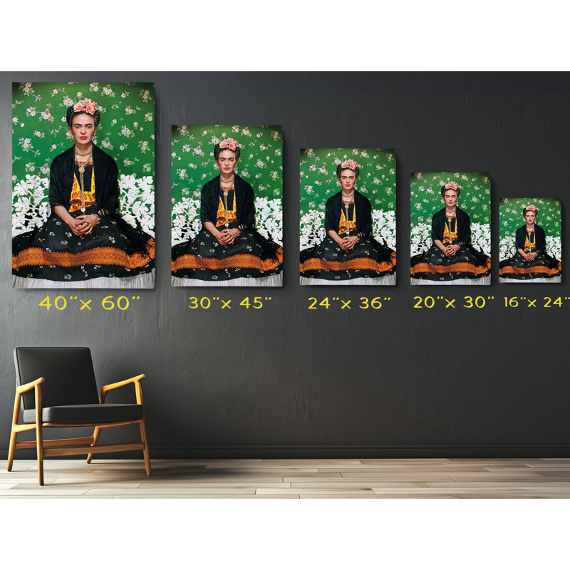 Frida Kahlo Mexican Canvas Print, 60" H x 40" W