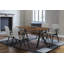 Keicy Upholstered Grey Dining Chairs in Black Finish