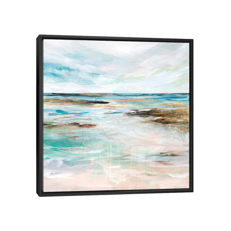 «Midnight Clear I» par Isabelle Z - reproduction d'art, H 18 po x l 18 po x 1,5 po, Toile avec cadre noir, Pas de tapis