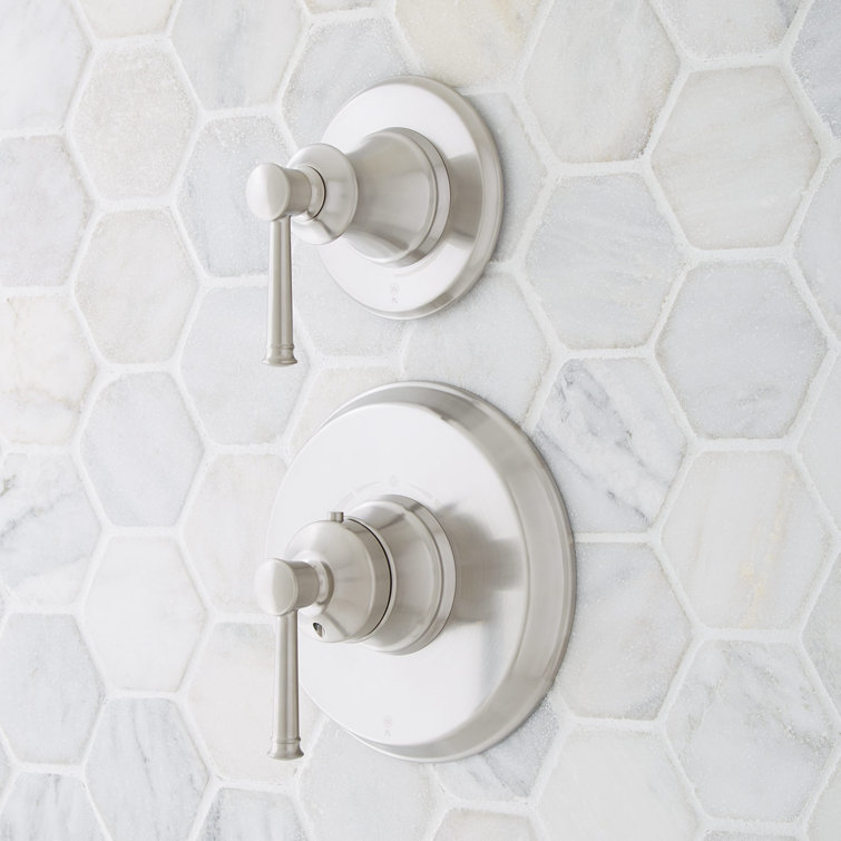 Signature Hardware Beasley Thermostatic Shower Valve with Volume Control Trim & .5" Valves