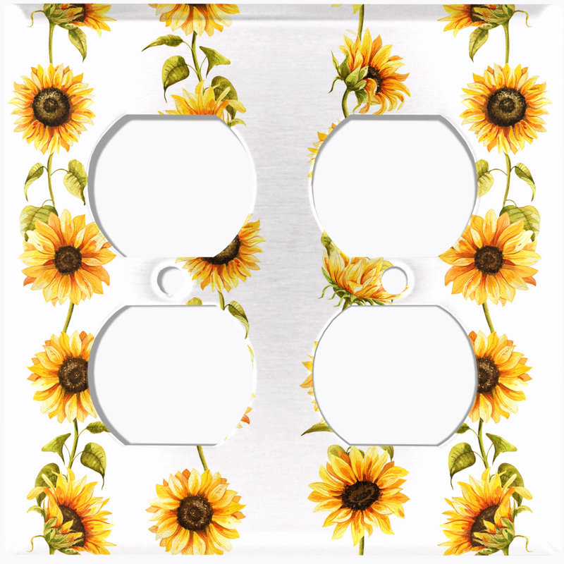 Patterned 2 - Gang Toggle Light Switch Standard Wall Plate