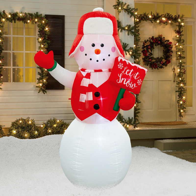 Bonhomme de neige gonflable à DEL