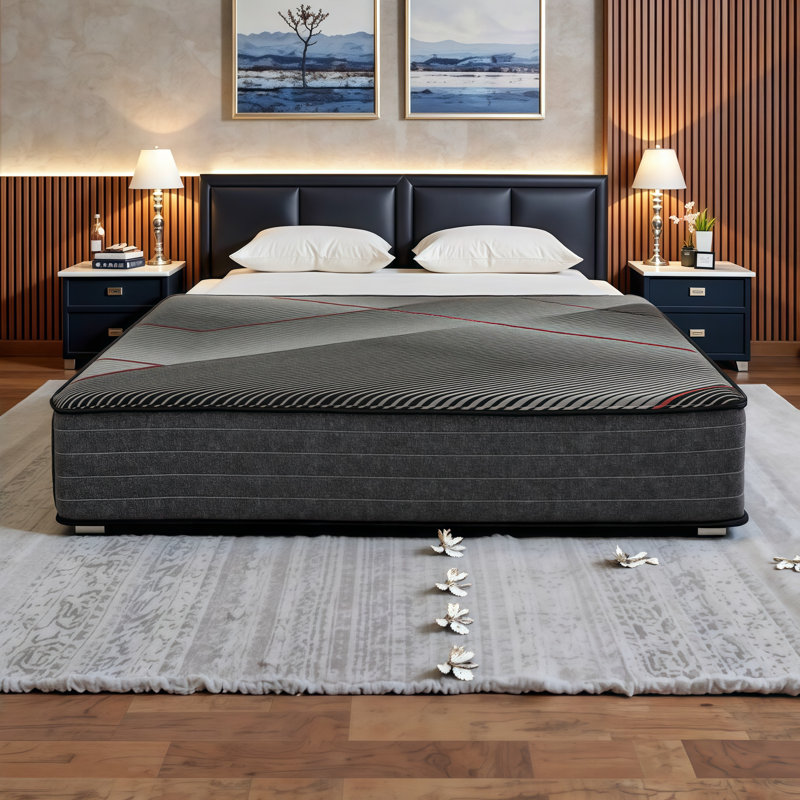 11 Inch Cooling Hybrid Mattress with Gel Memory Foam, Pocket Coils & Reinforced Edge Support - Medium Firm Feel for All Sleepers