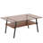 Rectangle Coffee Table, Tempered Glass Tabletop With Black Metal Legs, Modern Table For Living Room , Brown Glass-1740228610-1728976650