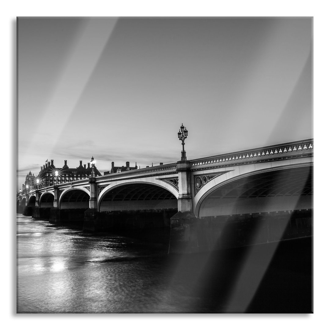 Glasbild Westminster Bridge und Big Ben