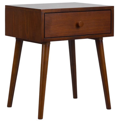 Solid Wood  Nightstand Lux Nightstand with Drawers, 150 lbs Capacity, Table with Storage Drawers