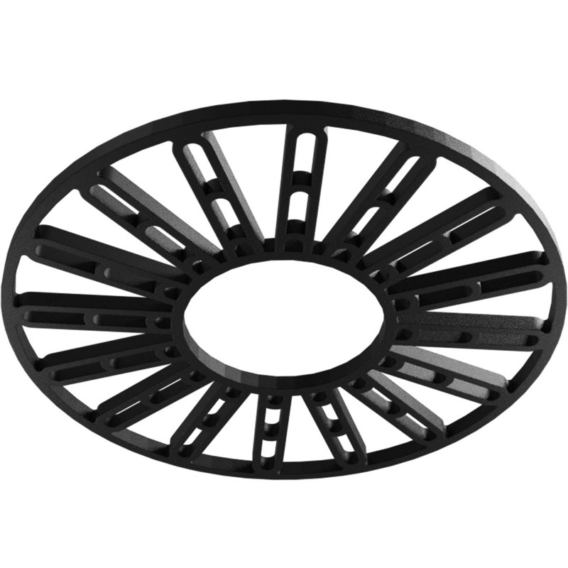 34 po x 34 po x 12 3/8 po x P 1 po médaillon de plafond en PVC de qualité architecturale, noir, H 34 po x l 34 po x P 1 po