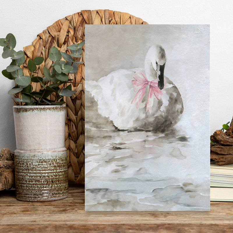 Art mural abstrait Swan, H 18 po x l 12 po
