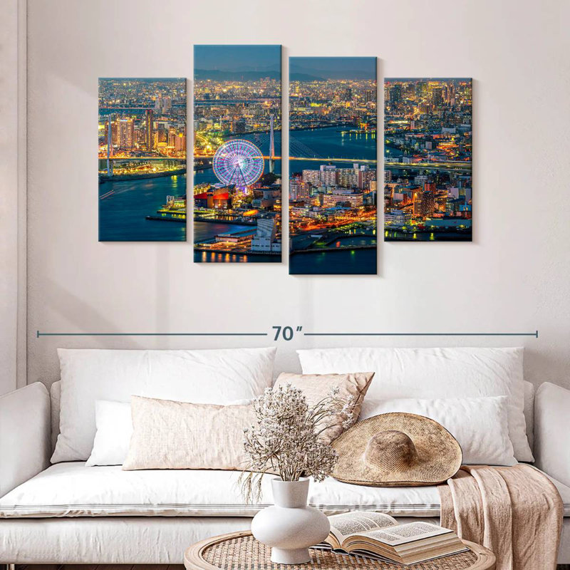Sireci Osaka Cityscape, 32" H x 52" W